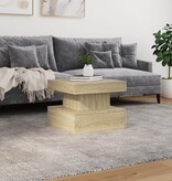 VidaXL Salontafel met LED-verlichting 50x50x40 cm sonoma eiken