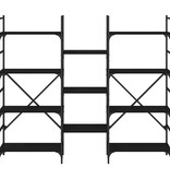 VidaXL Boekenkast 160x28,5x136,5 cm bewerkt hout zwart