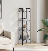 VidaXL Boekenkast 4-laags 35x30x138,5 cm bewerkt hout grijs sonoma