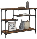 VidaXL Wandtafel met schappen 100x35x75 cm gerookt eikenkleurig