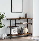 VidaXL Wandtafel met schappen 100x35x75 cm gerookt eikenkleurig