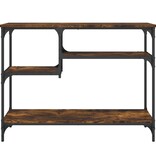 VidaXL Wandtafel met schappen 100x35x75 cm gerookt eikenkleurig