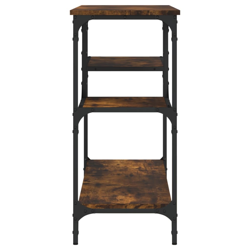 VidaXL Wandtafel met schappen 100x35x75 cm gerookt eikenkleurig