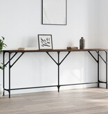 VidaXL Wandtafel 200x29x75 cm bewerkt hout bruin eikenkleur