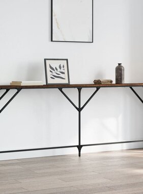 VidaXL Wandtafel 200x29x75 cm bewerkt hout bruin eikenkleur