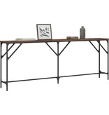 VidaXL Wandtafel 200x29x75 cm bewerkt hout bruin eikenkleur