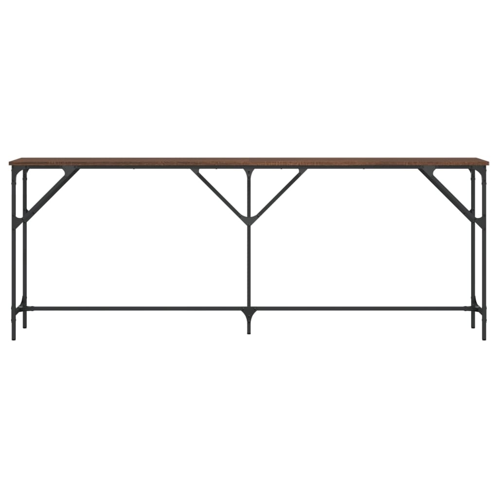 VidaXL Wandtafel 200x29x75 cm bewerkt hout bruin eikenkleur