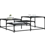 VidaXL Salontafel 107x107x40 cm bewerkt hout zwart