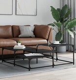 VidaXL Salontafel 107x107x40 cm bewerkt hout zwart