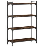 VidaXL Boekenkast 4-laags 80x30x120 cm bewerkt hout gerookt eikenkleur