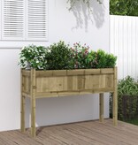 VidaXL Plantenbak met poten 110x31x70 cm geïmpregneerd grenenhout