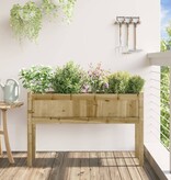 VidaXL Plantenbak met poten 110x31x70 cm geïmpregneerd grenenhout