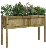 VidaXL Plantenbak met poten 110x31x70 cm geïmpregneerd grenenhout