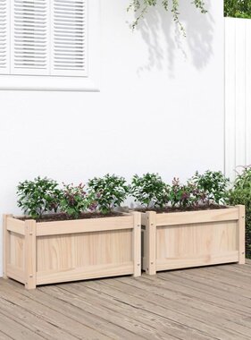 VidaXL Plantenbakken 2 st cm massief grenenhout
