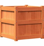 VidaXL Plantenbakken 2 st cm massief grenenhout wasbruin