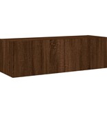 VidaXL Tv-wandmeubel met LED-verlichting 100x35x31 cm bruineikenkleur