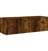 VidaXL Tv-wandmeubel met LED-verlichting 100x35x31 cm gerookt eiken