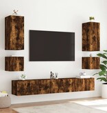 VidaXL Tv-wandmeubelen met LED 2 st 40,5x35x40 cm gerookt eikenkleurig