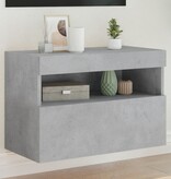 VidaXL Tv-wandmeubel met LED-verlichting 60x30x40 cm betongrijs