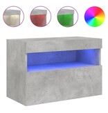 VidaXL Tv-wandmeubel met LED-verlichting 60x30x40 cm betongrijs