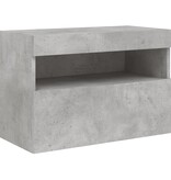 VidaXL Tv-wandmeubel met LED-verlichting 60x30x40 cm betongrijs