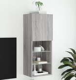 VidaXL Tv-meubel met LED-verlichting 40,5x30x102 cm grijs sonoma eiken