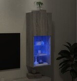 VidaXL Tv-meubel met LED-verlichting 40,5x30x102 cm grijs sonoma eiken