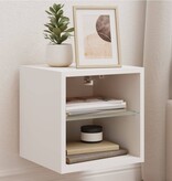 VidaXL Tv-wandmeubels met LED-verlichting 2 st 30x28,5x30 cm wit
