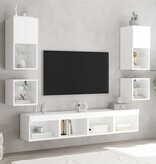 VidaXL Tv-wandmeubels met LED-verlichting 2 st 30x28,5x30 cm wit