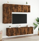VidaXL Tv-meubels 2 st wandgemonteerd 60x30x41 cm gerookt eikenkleurig