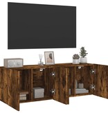 VidaXL Tv-meubels 2 st wandgemonteerd 60x30x41 cm gerookt eikenkleurig