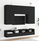 VidaXL Tv-wandmeubels 2 st 100x30x30 cm bewerkt hout zwart