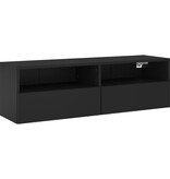 VidaXL Tv-wandmeubel 100x30x30 cm bewerkt hout zwart