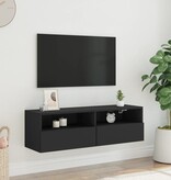 VidaXL Tv-wandmeubel 100x30x30 cm bewerkt hout zwart