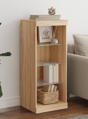 VidaXL Dressoir met LED-verlichting 41x37x100 cm sonoma eikenkleurig