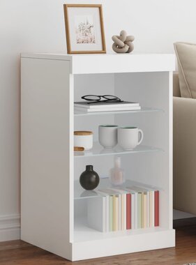 VidaXL Dressoir met LED-verlichting 41x37x67 cm wit