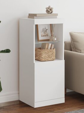 VidaXL Dressoir met LED-verlichting 41x37x100 cm wit