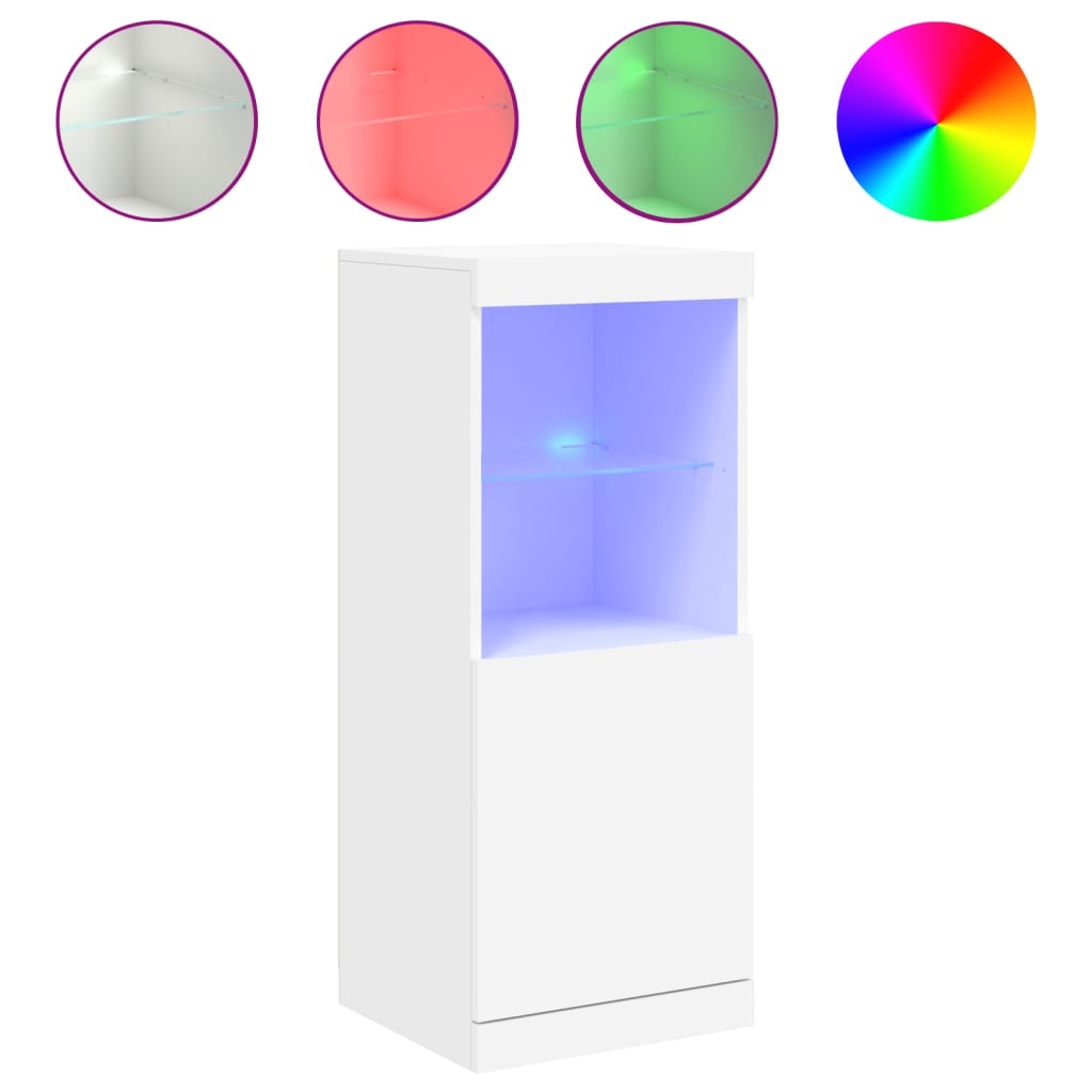 VidaXL Dressoir met LED-verlichting 41x37x100 cm wit