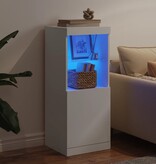 VidaXL Dressoir met LED-verlichting 41x37x100 cm wit