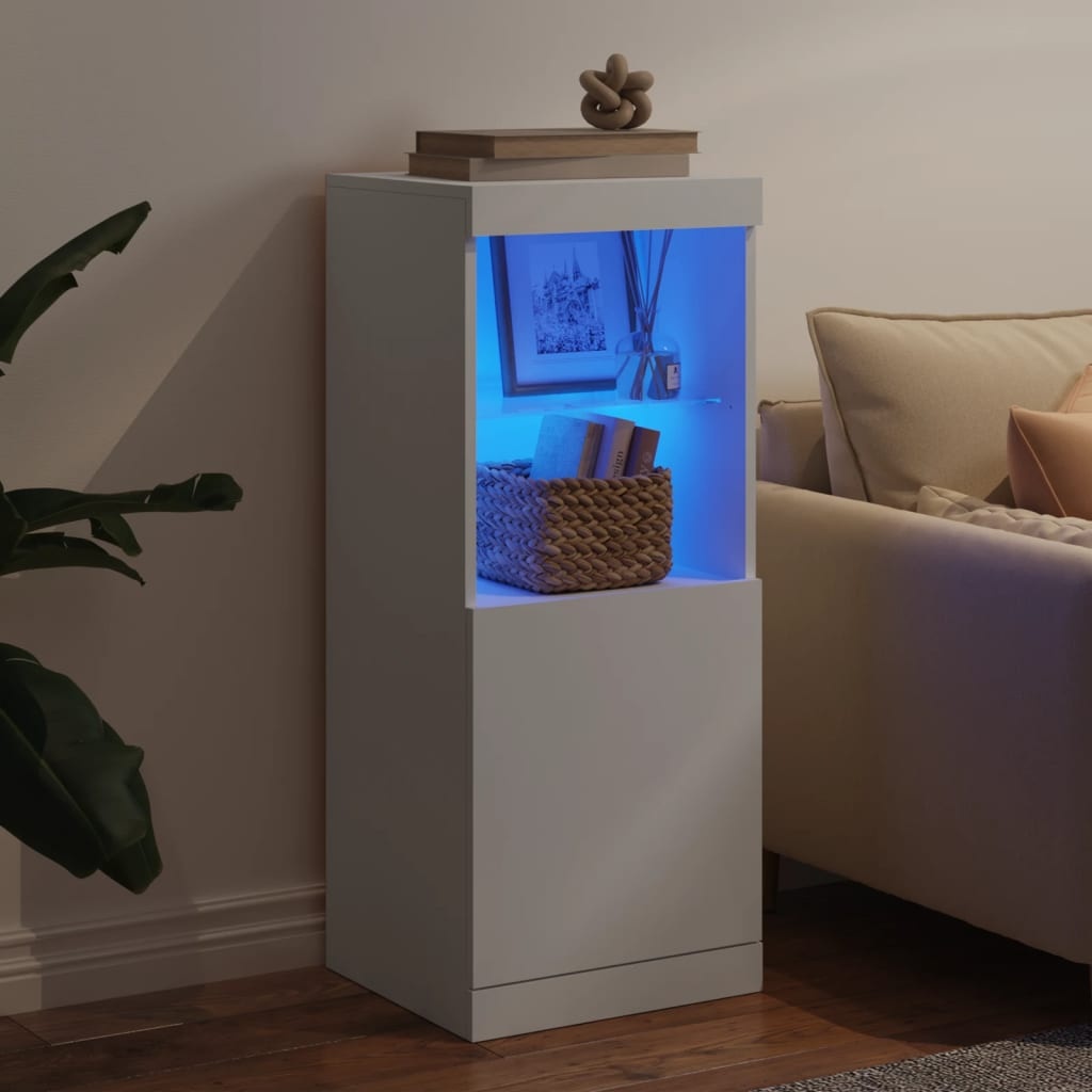 VidaXL Dressoir met LED-verlichting 41x37x100 cm wit