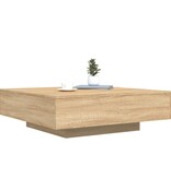 VidaXL Salontafel met LED-verlichting 100x100x31 cm sonoma eikenkleur