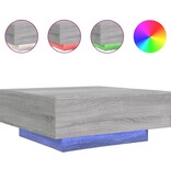 VidaXL Salontafel met LED-verlichting 80x80x31 cm grijs sonoma eiken