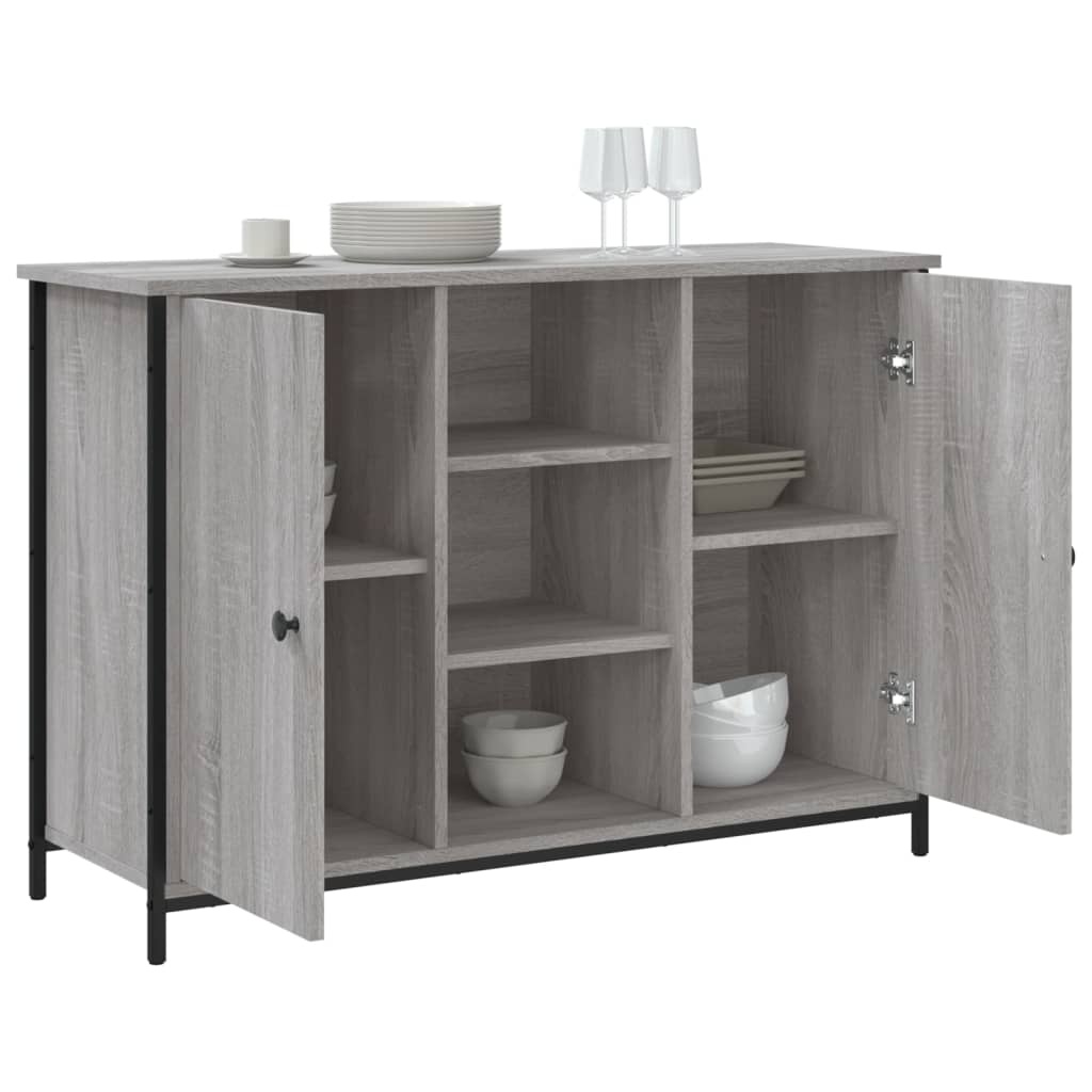 VidaXL Dressoir 100x35x70 cm bewerkt hout grijs sonoma