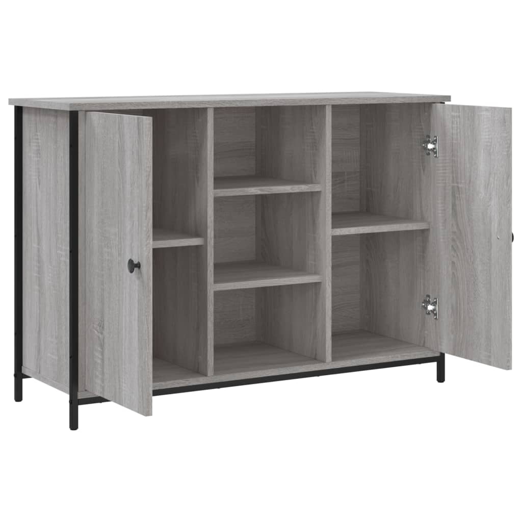 VidaXL Dressoir 100x35x70 cm bewerkt hout grijs sonoma