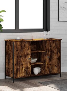 VidaXL Dressoir 100x35x70 cm bewerkt hout gerookt eikenkleurig