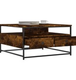 VidaXL Salontafel 80x80x45 cm bewerkt hout gerookt eikenkleurig