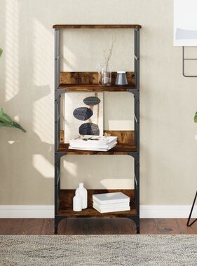 VidaXL Boekenrek 50x33x117,5 cm bewerkt hout gerookt eikenkleurig