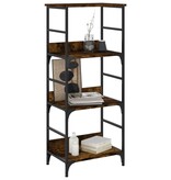VidaXL Boekenrek 50x33x117,5 cm bewerkt hout gerookt eikenkleurig