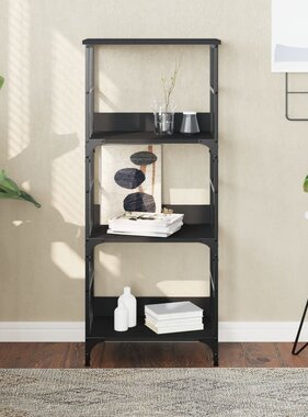 VidaXL Boekenrek 50x33x117,5 cm bewerkt hout zwart