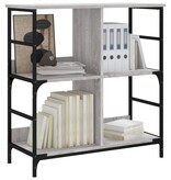 VidaXL Boekenrek 78,5x33x82 cm bewerkt hout grijs sonoma eikenkleur